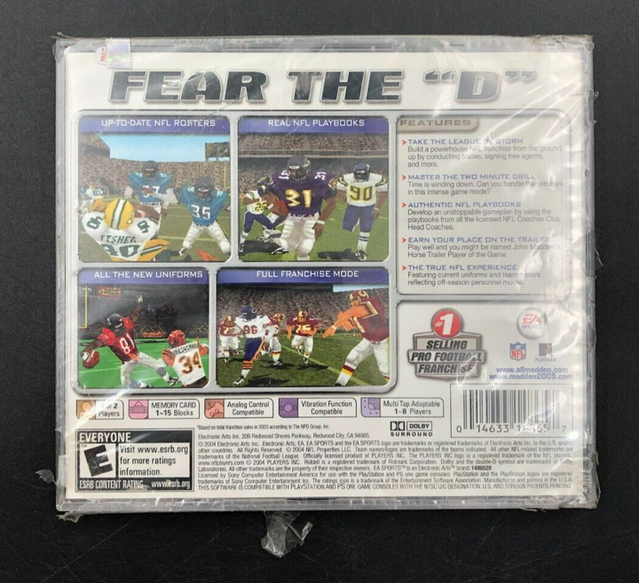 Madden NFL 2005 Sony PlayStation 1 - NEW