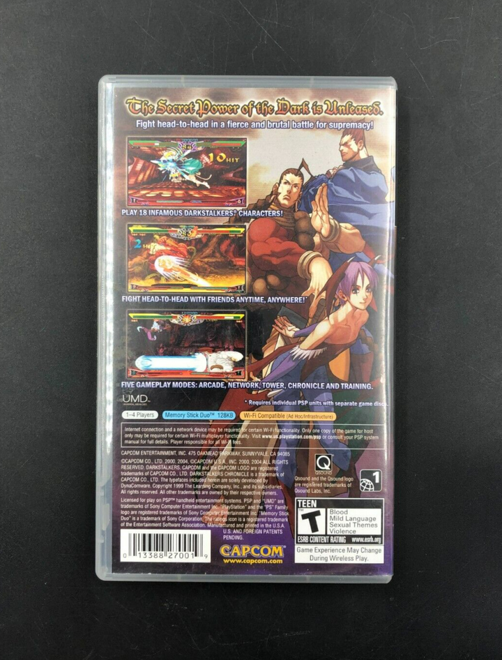 Darkstalkers Chronicle: The Chaos Tower (PlayStation Portable, PSP) w/ Manual