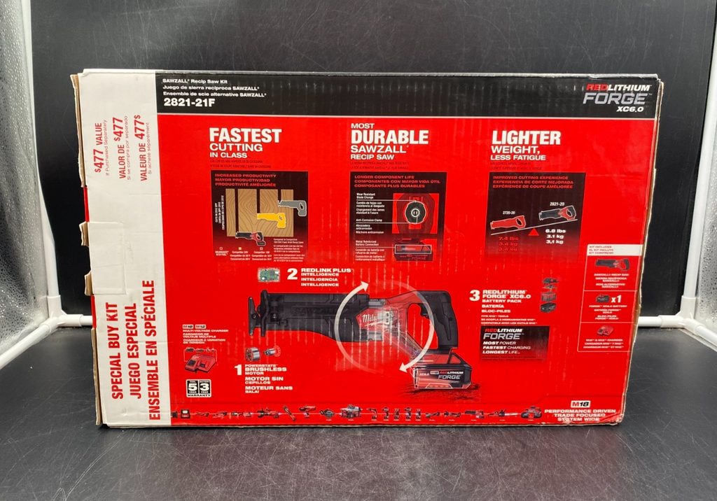 Milwaukee 2821-21F M18 Fuel Sawzall Reciprocating Saw Kit - NEW