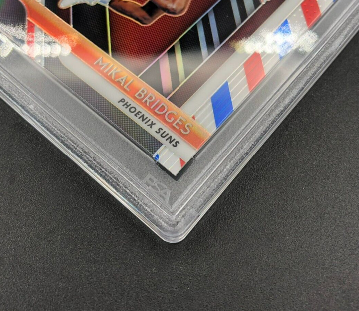 2018-19 Panini Red/White/Blue Prizm Mikal Bridges RC Rookie Card PSA 10 GEM MINT