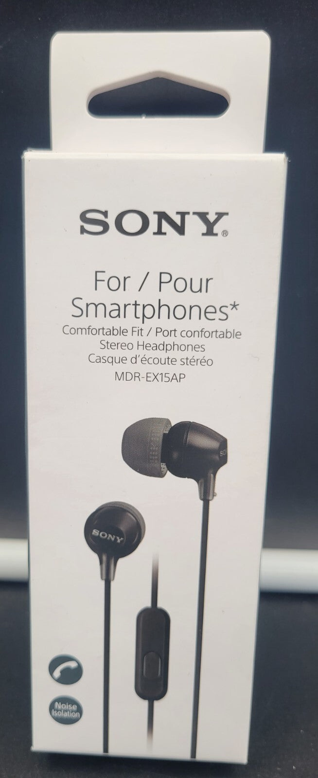 SONY MDR-EX15AP: For Smartphones Stereo Headphones (Black) *NEW, SEALED*