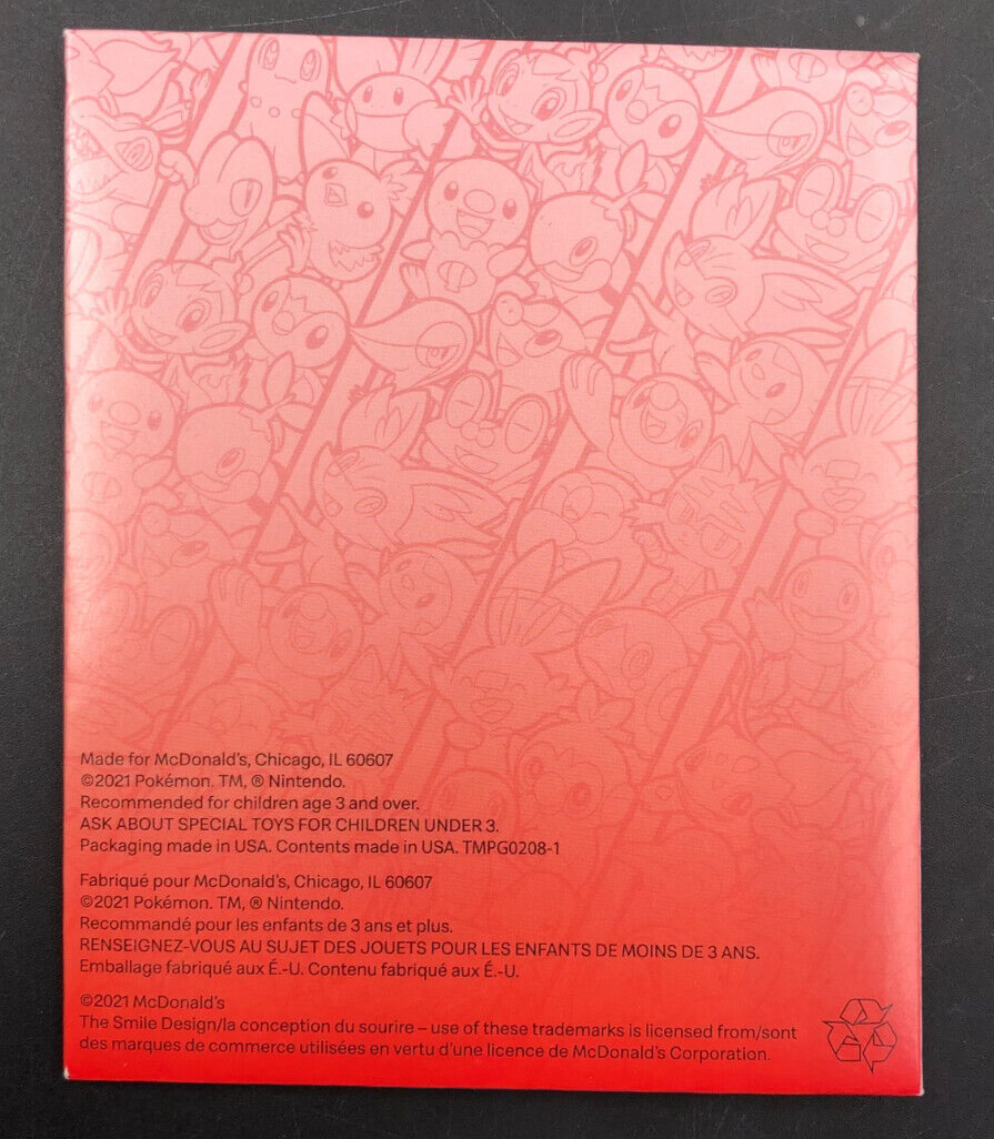 2021 POKEMON 25th Anniversary McDonald's Happy Meal Booster Pack Toy 7 *NEW*