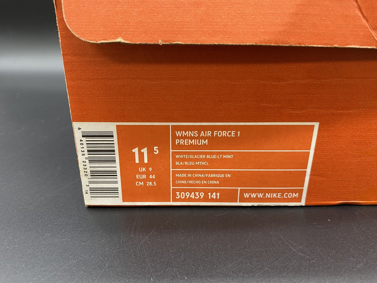 Nike Wmns Air Force 1 Premium Easter Mint - 309439-141 Size 11.5W /10M
