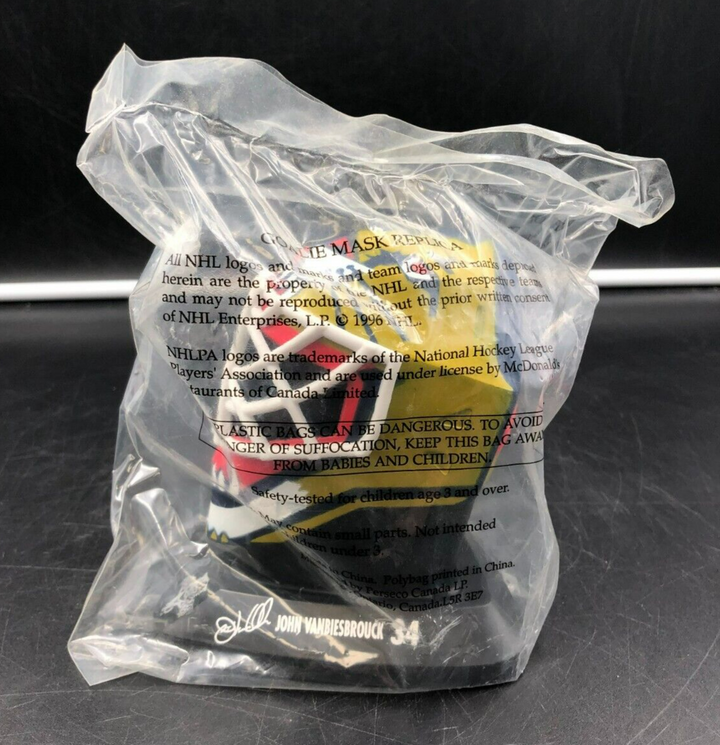 1996 McDonalds NHL Panthers John Vanbiesbrouck Autographed Goalie Mask - NEW