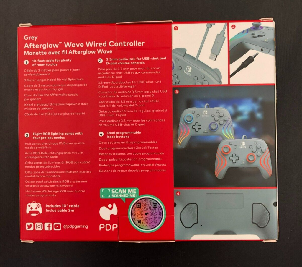 Nintendo Switch Afterglow Wave Wired Controller - NEW~~