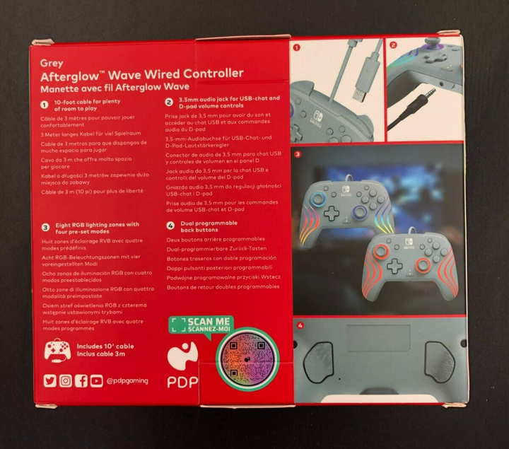Nintendo Switch Afterglow Wave Wired Controller - NEW~~