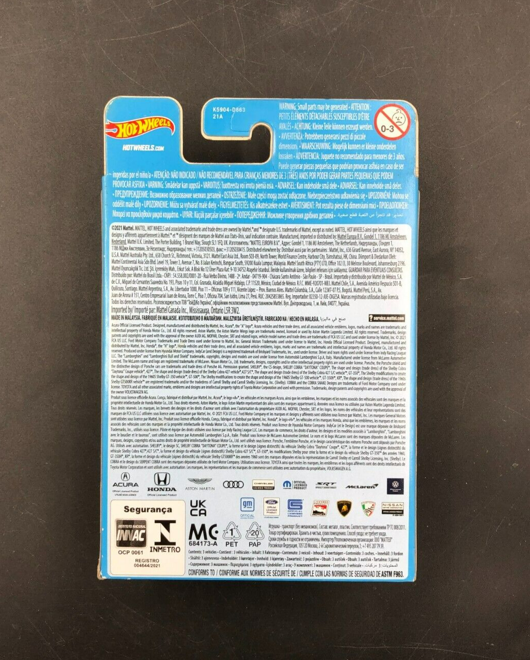 2021 Hot Wheels 3 Die-Cast Car Pack (K5904) - NEW