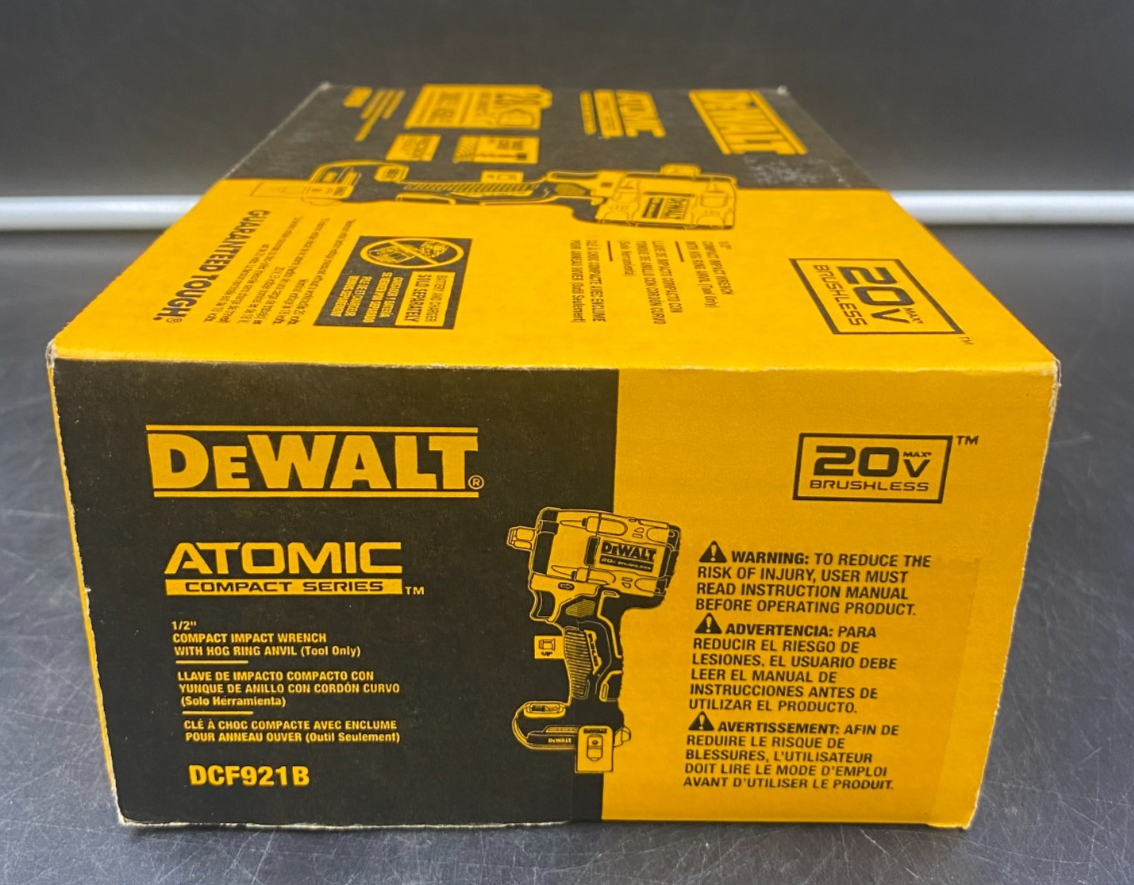 DEWALT  ATOMIC COMPACT SERIES 1/2" IMPACT WRENCH DCF921B *BRAND NEW, SEALED*