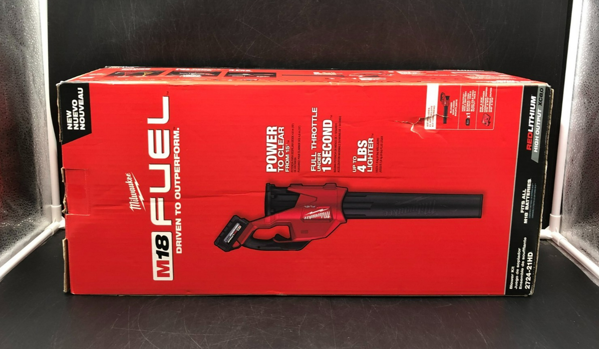 Milwaukee 2724-21HD M18 Fuel RedLithium Blower Kit w/ Battery & Charger - NEW