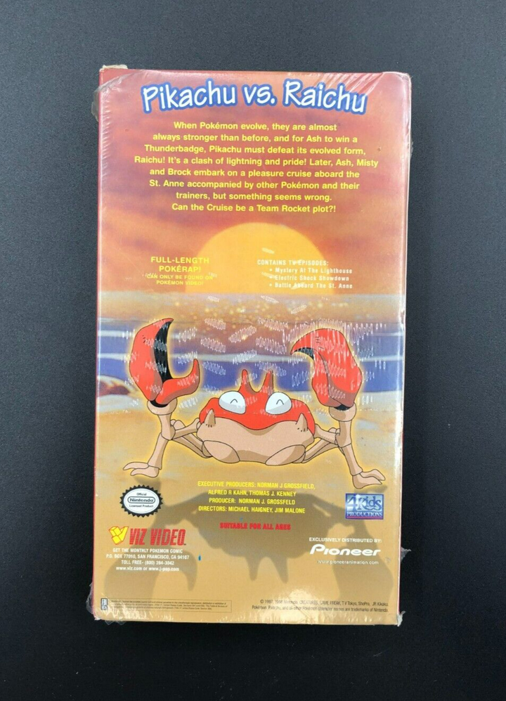 Pokemon Vol. 5: Thunder Shock! - Pikachu vs. Raichu (VHS Tape, Series) - NEW
