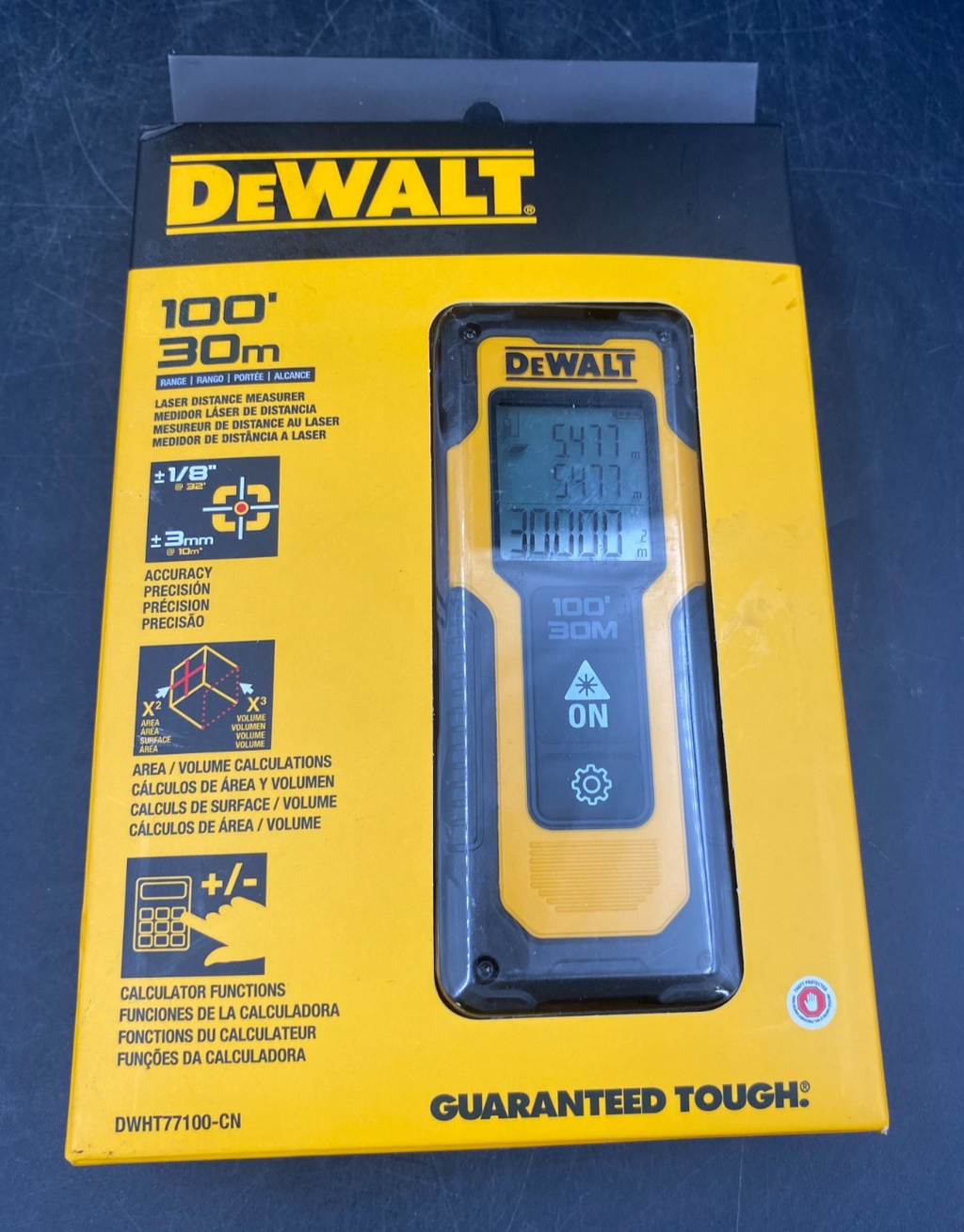 DEWALT 100' 30M Range LASER DISTANCE MEASURER DWHT77100-CN *BRAND NEW, SEALED*