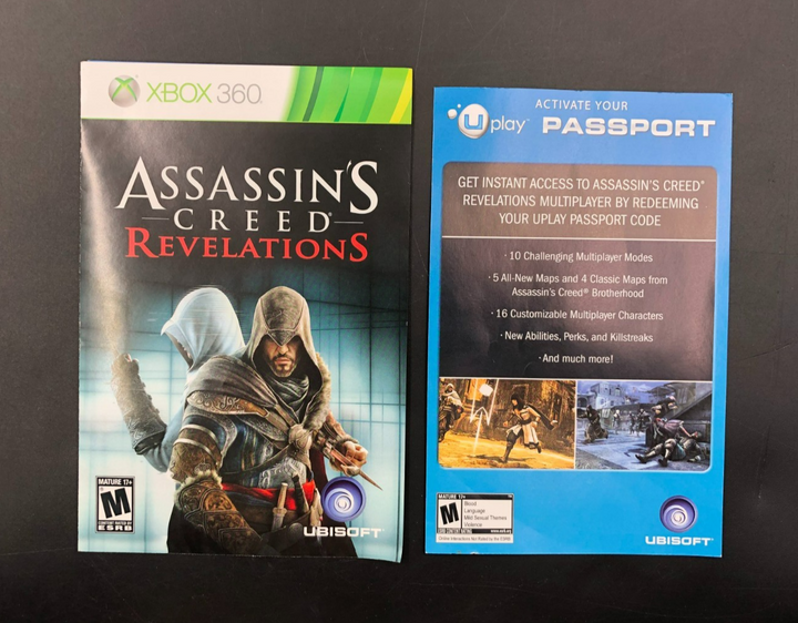 Assassin's Creed: Revelations (Microsoft XBOX 360) w/ Manual + Insert