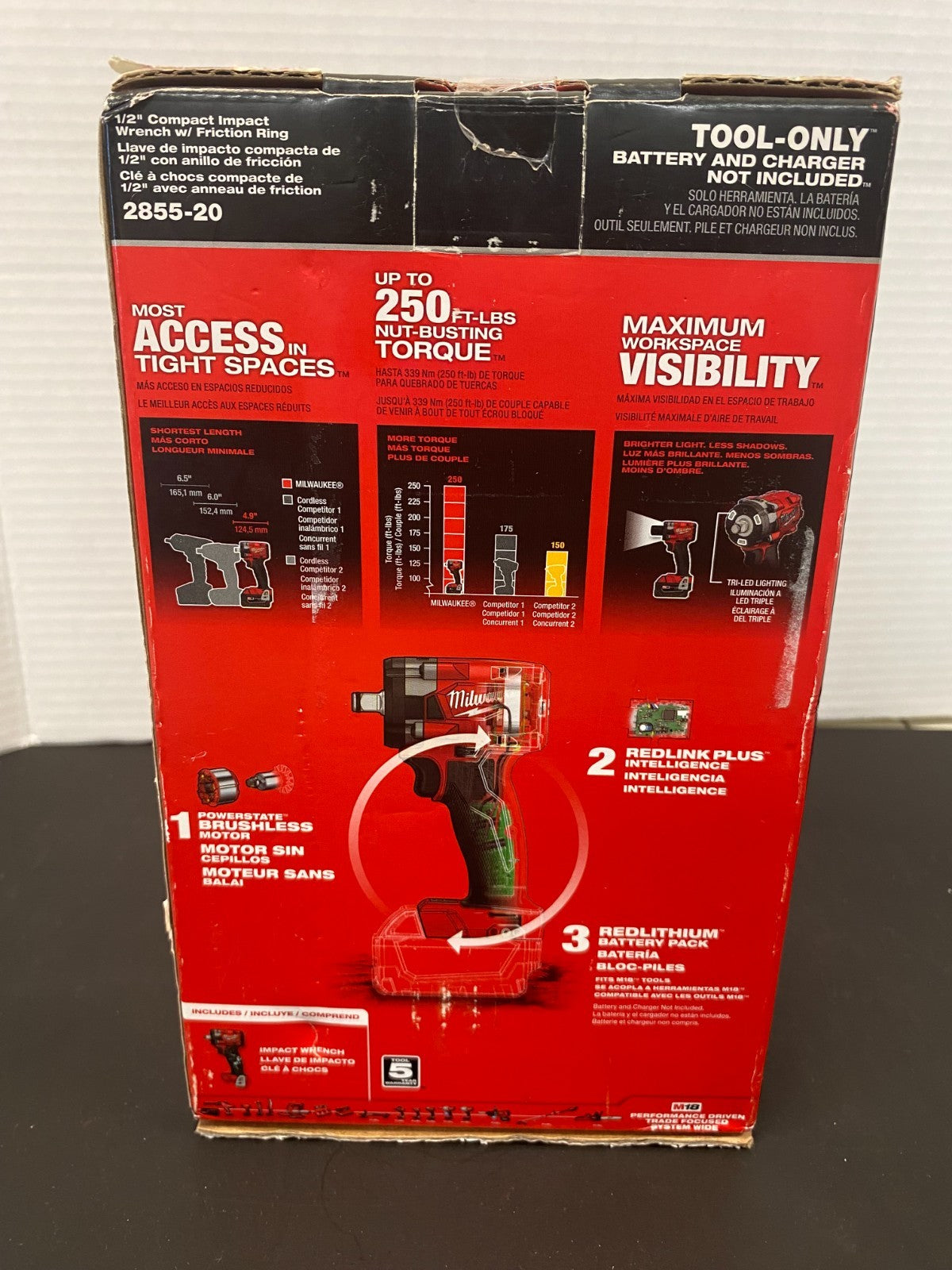 MILWAUKEE M18 FUEL 1/2" Compact IMPACT WRENCH w/Friction Ring 2855-20 *NEW*