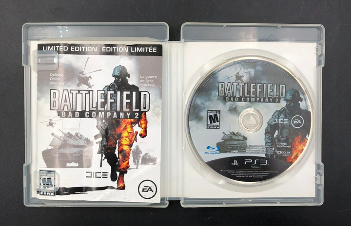 Battlefield: Bad Company 2 - Limited Edition (PlayStation 3, PS3) w/ Manual