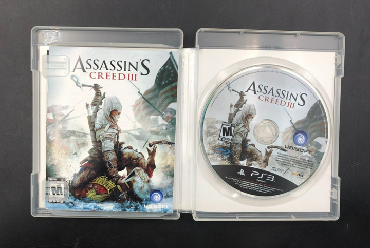 Assassin's Creed III (PlayStation 3, PS3) w/ Manual + Insert
