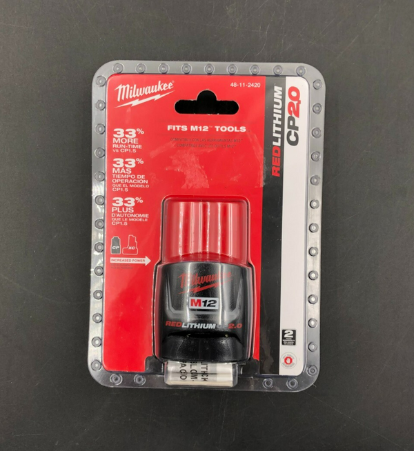 Milwaukee 48-11-2420 M12 Red Lithium CP 2.0 Tool Battery - NEW