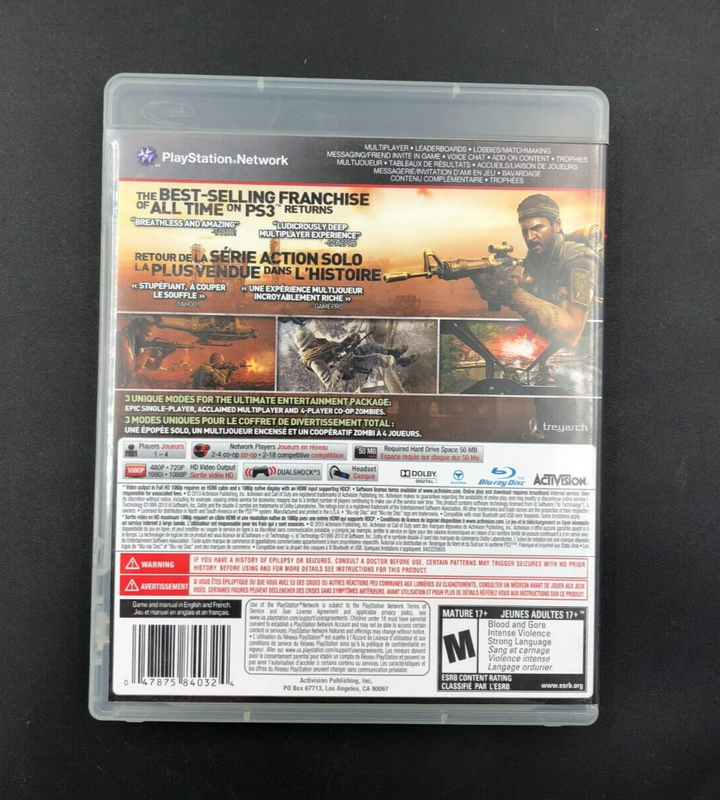 Call of Duty: Black Ops (Sony PlayStation 3, PS3) in Case w/ Manual