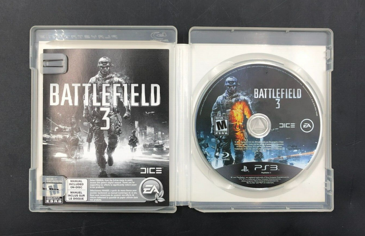 Battlefield 3 (PlayStation 3, PS3) w/ Manual + Insert - USED