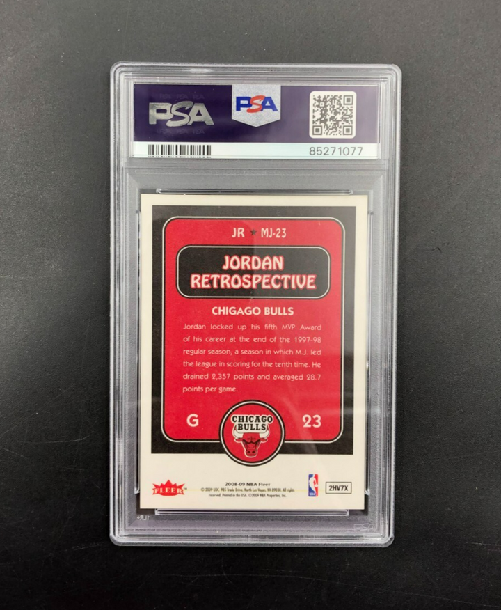 2008 Fleer Jordan Retrospective Michael Jordan No. MJ-23 PSA 9 MINT