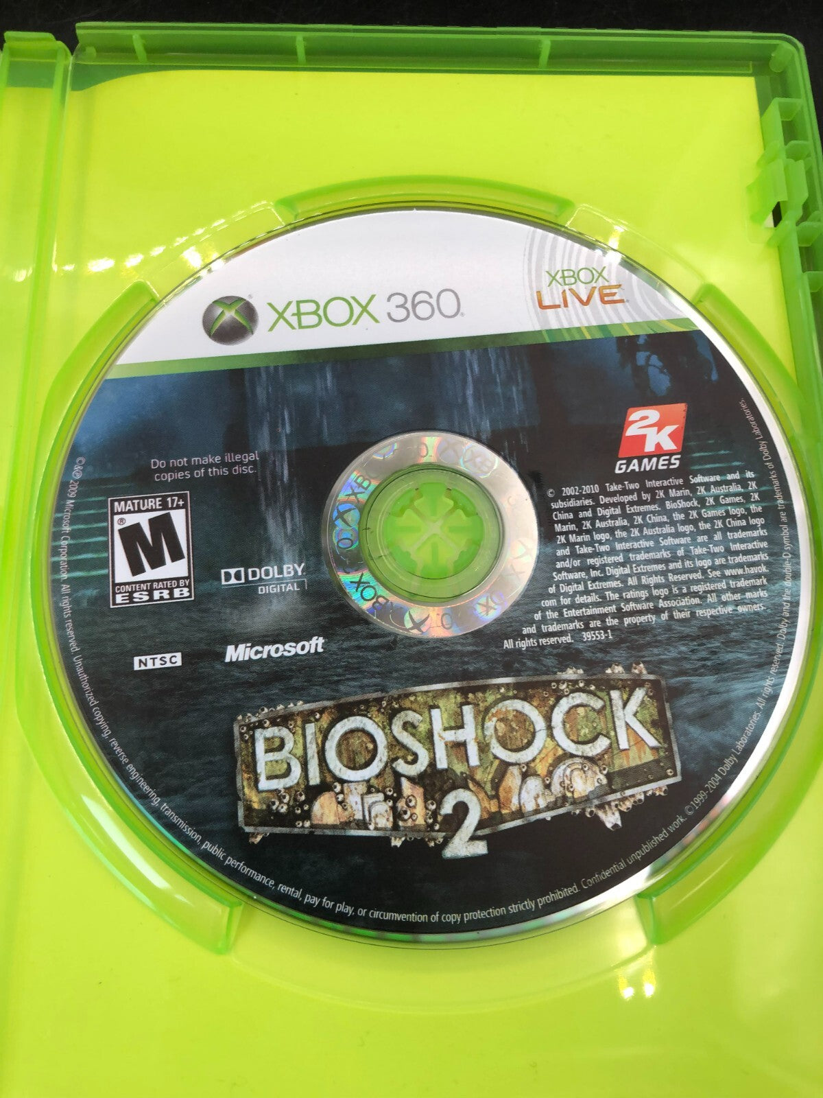 2K GAMES: XBOX 360 Bioshock 2 Special Ed. *Missing Posters, SEE PICS*