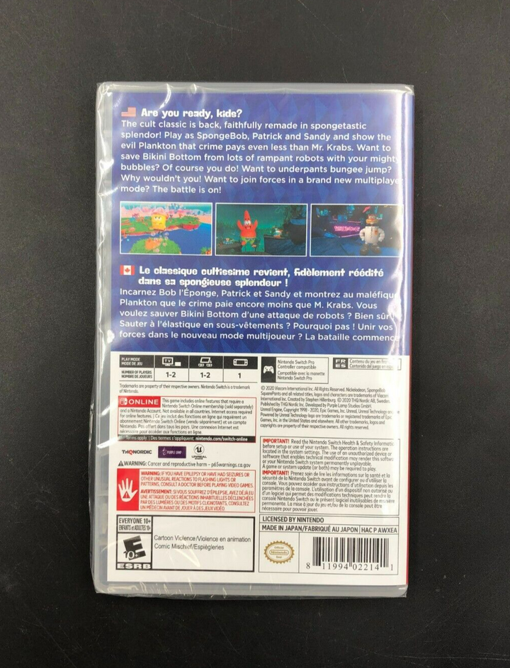 SpongeBob SquarePants: Battle for Bikini Bottom (Nintendo Switch) - BRAND NEW
