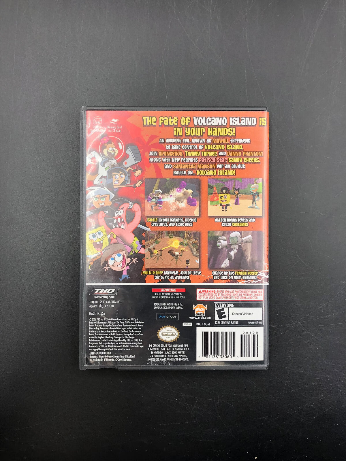 Nicktoons: Battle for Volcano Island (Nintendo GameCube With Manual (2006)