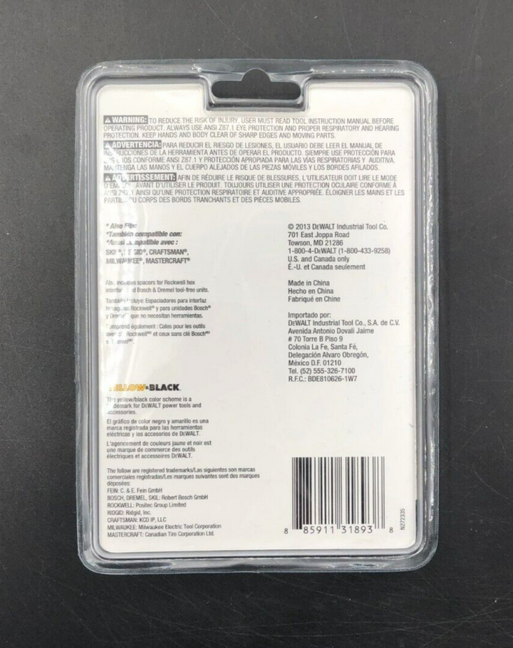 DeWalt Universal Fitment Bi-Metal Oscillating Flush Cut Blade (DWA4213) - NEW