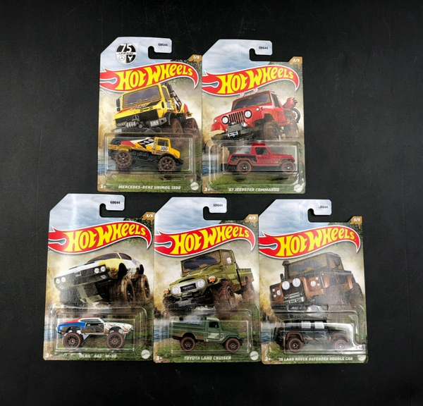 2021 Hot Wheels Off-Road Series Full Set of 5 Die-Cast Trucks Mud Runners - NEW