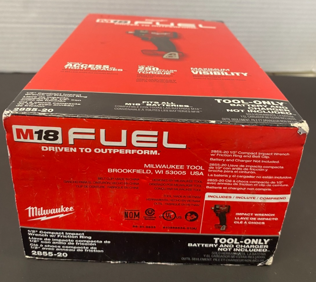 MILWAUKEE M18 FUEL 1/2" Compact IMPACT WRENCH w/Friction Ring 2855-20 *OPEN BOX*