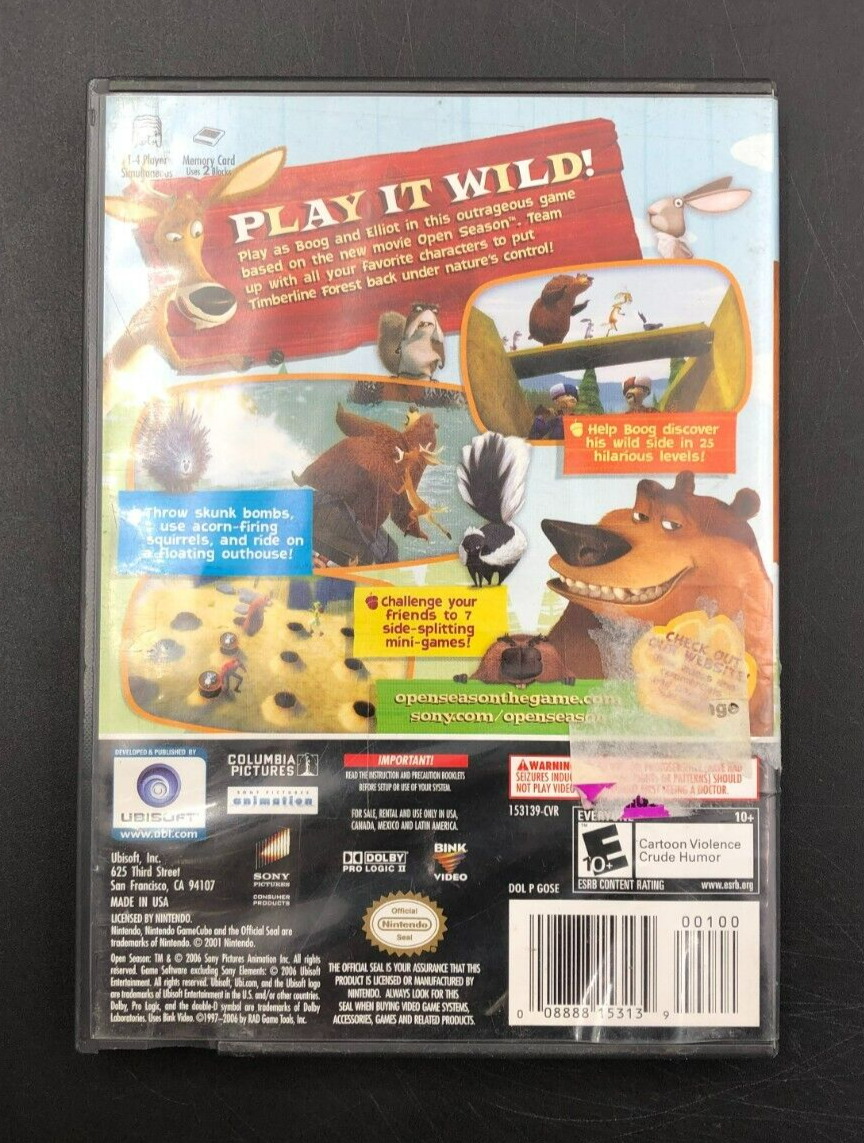 Open Season (Nintendo GameCube) w/ Manual