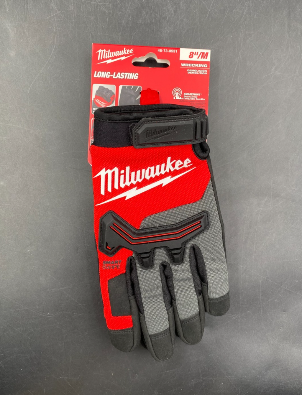 Milwaukee 48-73-8532 Long-Lasting Wrecking Work Gloves Size 8"/Medium - NEW
