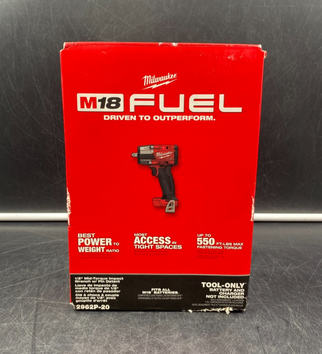 Milwaukee 2962P-20 M18 Fuel 1/2" Mid-Torque Impact Wrench w/ Pin Detent - NEW
