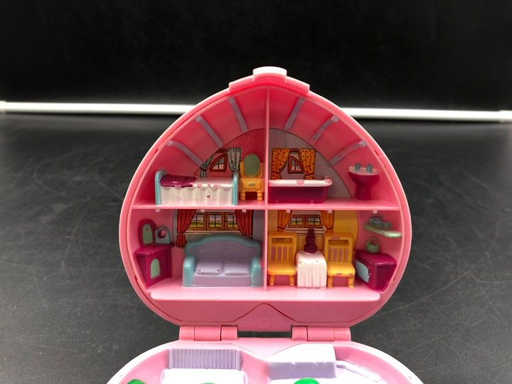 1989 Polly Pocket Pink Heart Country Cottage Playset - Bluebird - No Figures