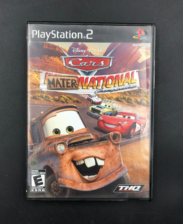 Cars: Mater-National Championship (Sony PlayStation 2, PS2) in Blockbuster Case