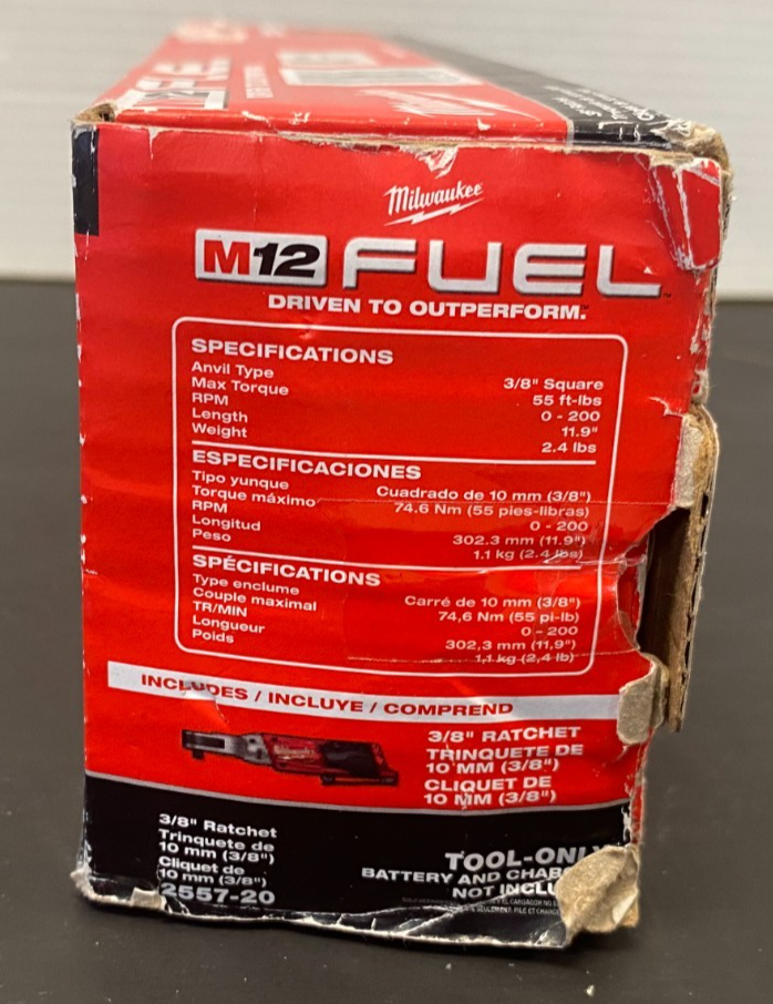 MILWAUKEE M12 FUEL 3/8" RATCHET 2557-20 *OPEN BOX, NEW, SEE PICS*