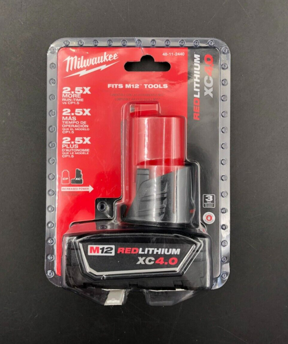 Milwaukee 48-11-2440 M12 Red Lithium XC 4.0 Battery Pack - BRAND NEW