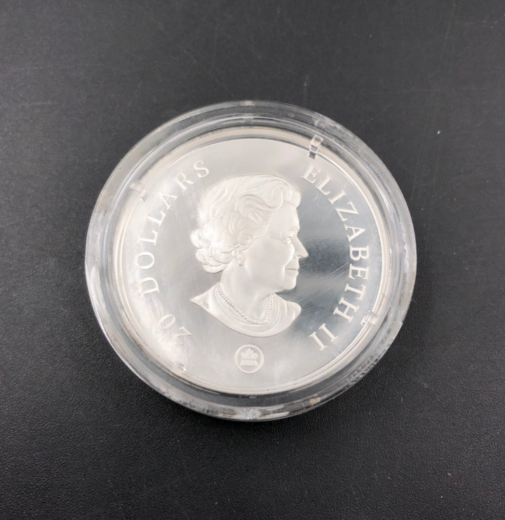 2008 $20 Crystal Snowflake: Amethyst Silver Canada 20 Dollars Coin Elizabeth II