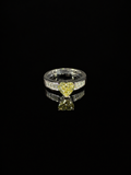 14KT White Gold Lady's Custom Made Diamond Engagement Ring With Appraisal
