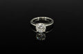 14KT White Gold Lady's Custom Made Solitaire Engagement Ring with Appraisal