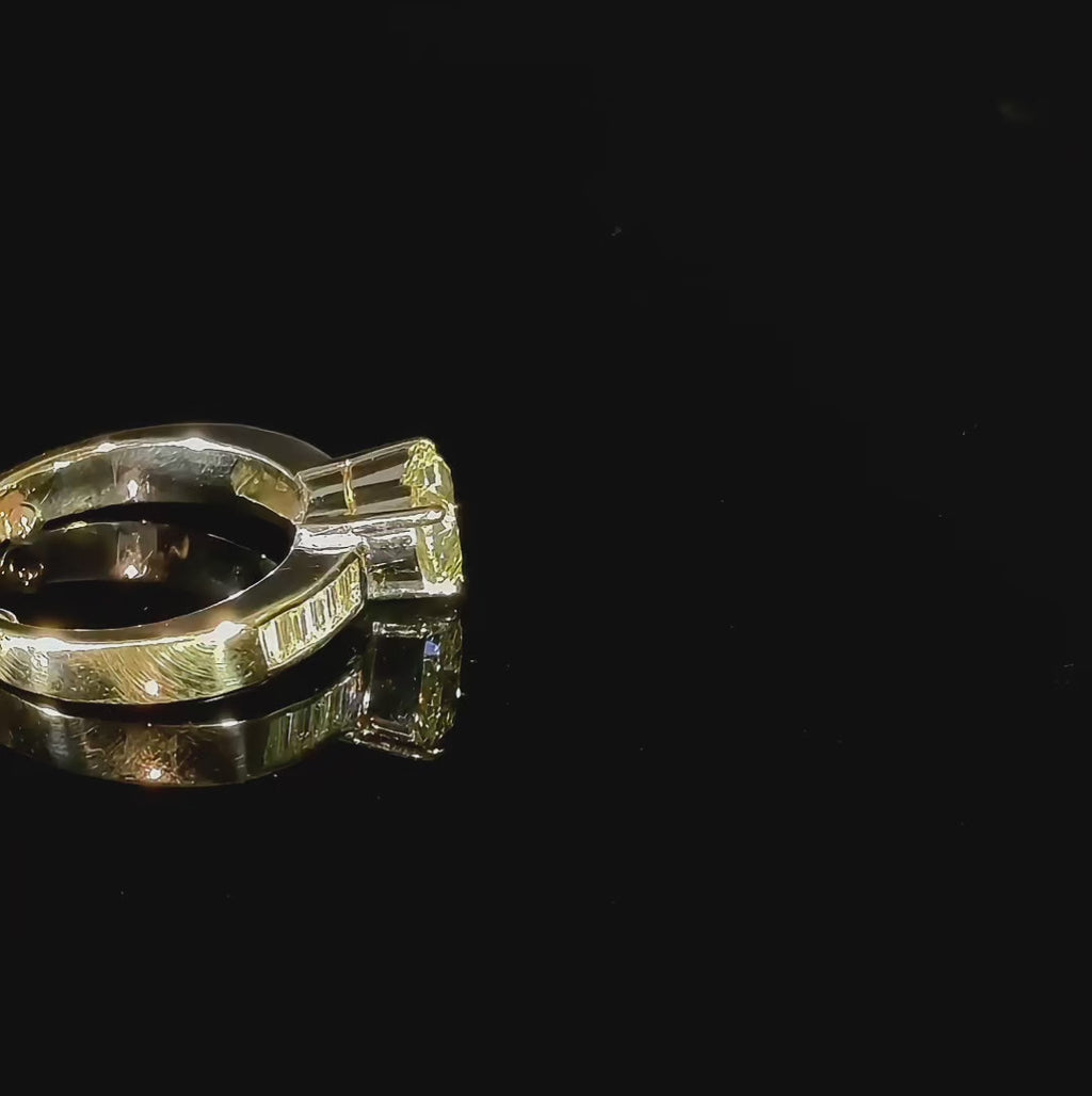 14KT White Gold Lady's Custom Made Diamond Engagement Ring With Appraisal