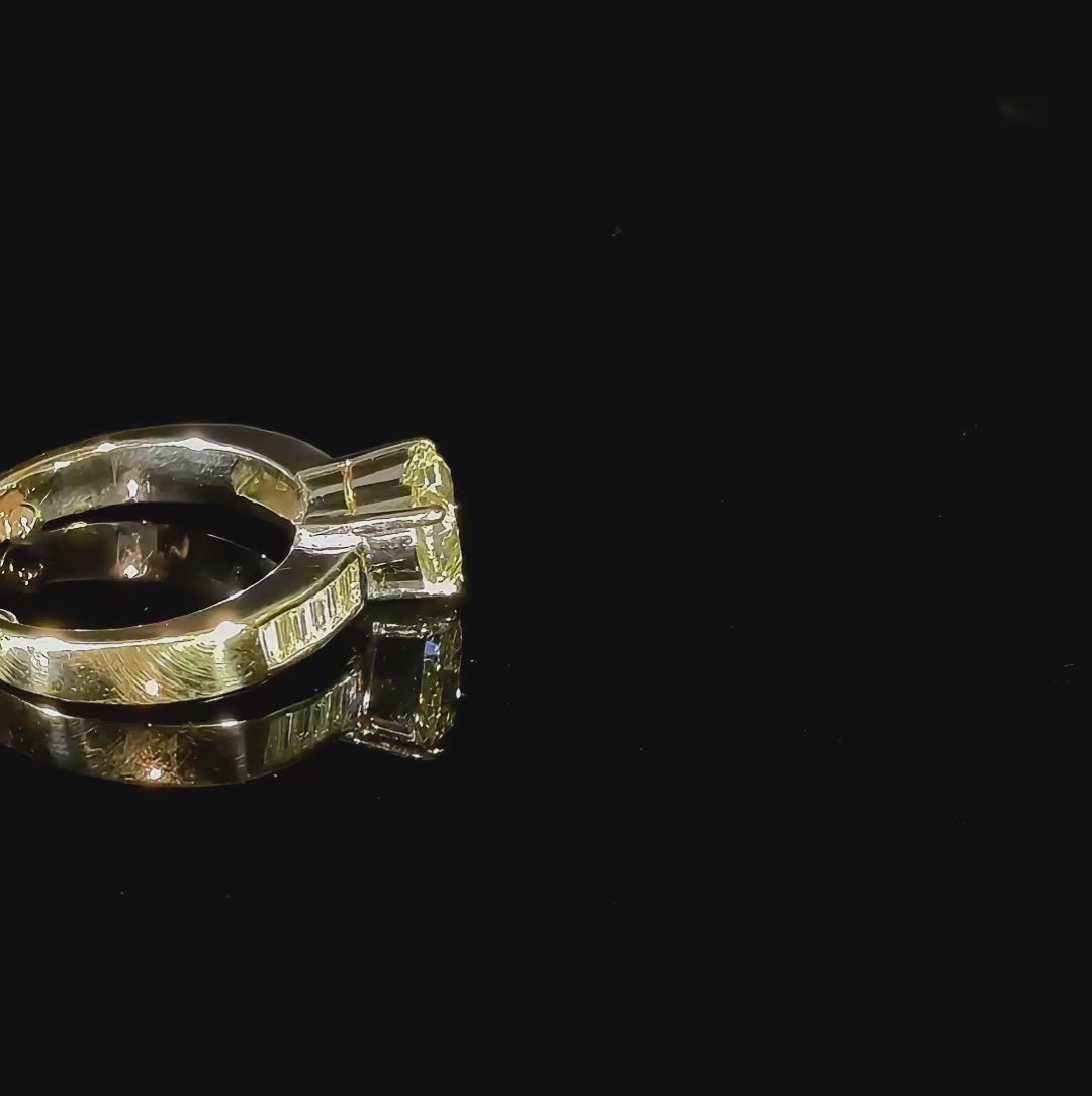 14KT White Gold Lady's Custom Made Diamond Engagement Ring With Appraisal