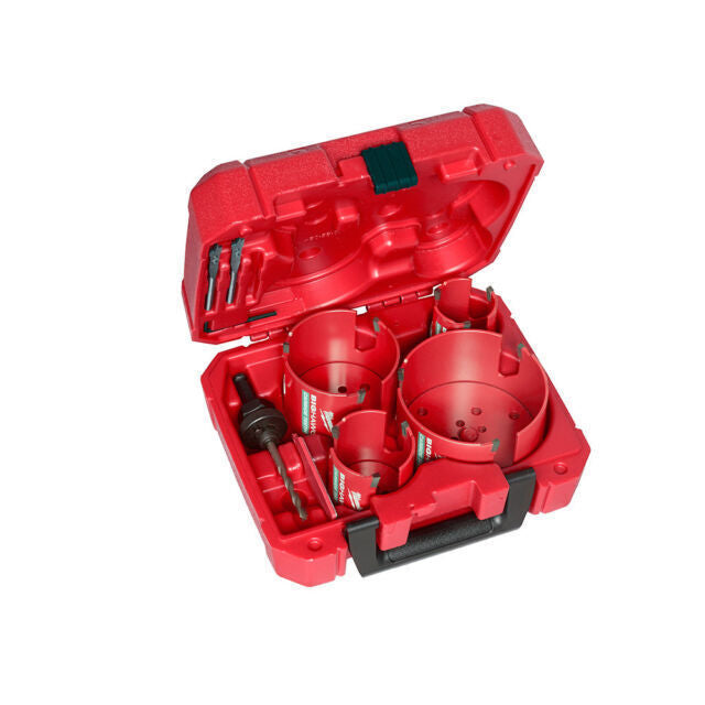 Milwaukee 49-56-9285 8pc Plumber's Hole Saw Kit Big Hawg Carbide Teeth - NEW