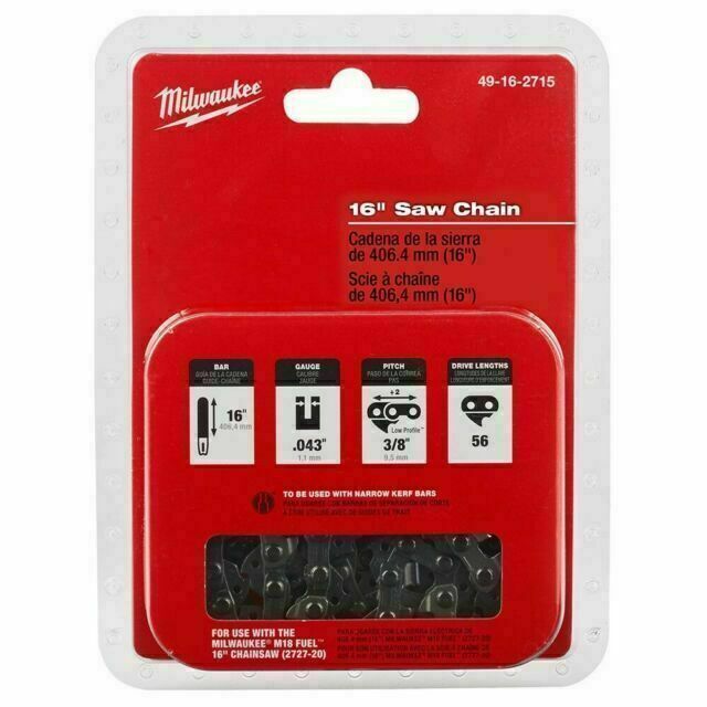 Milwaukee 49-16-2715 16" Replacement Saw Chain for M18 Fuel Chainsaw - NEW