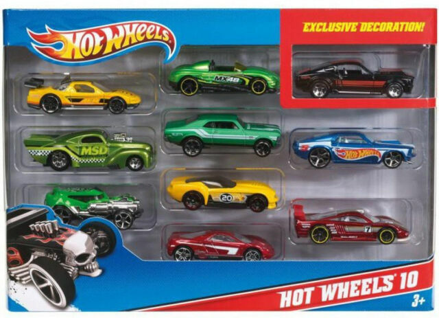 2019 Hot Wheels 10 Die-Cast Car Pack 1:64 Scale (54886) - NEW