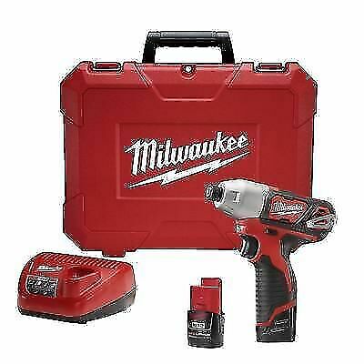 Milwaukee 2462-22 M12 RedLithium Compact 1/4" Hex Impact Driver Kit - NEW